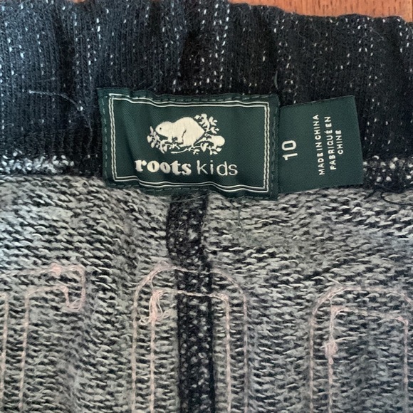 Kids black and pink roots sweat pants - Picture 3 of 4